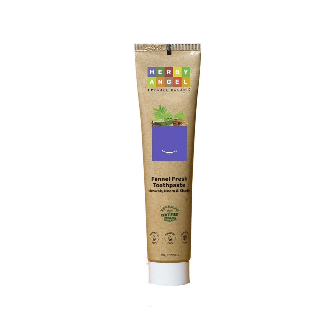 Herby angel Fennel Fresh Toothpaste - Meswak ,Neem & khadir