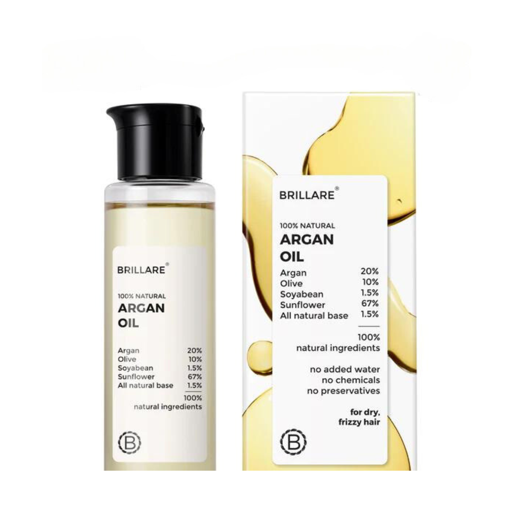 Brillare 100% natural argan oil 100ml -for dry,frizzy hair