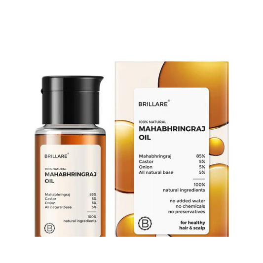 Brillare 100% natural mahabhringraj oil 50ml -for healthy hair & scalp