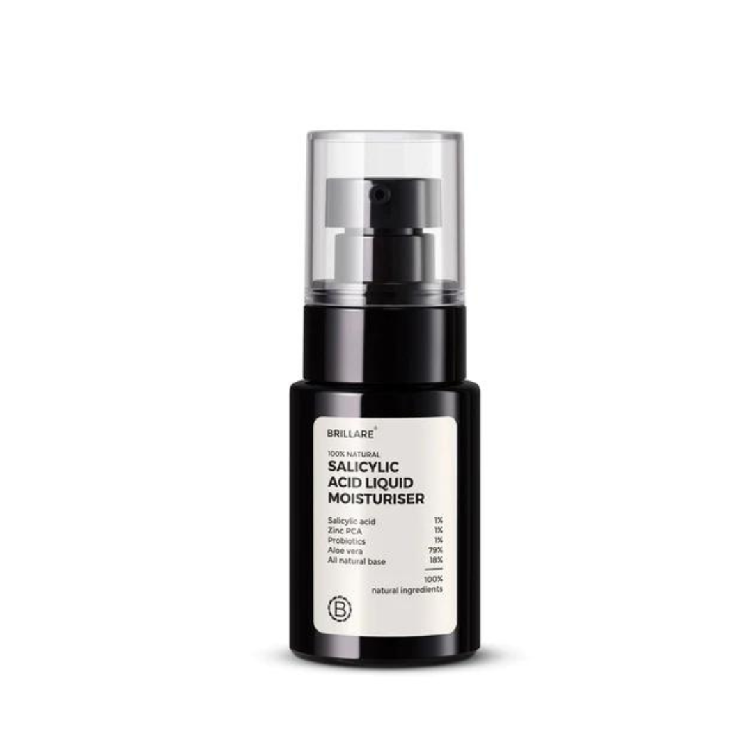 Brillare 100% natural salicylic acid liquid moisturiser 30ml -for acne prone skin