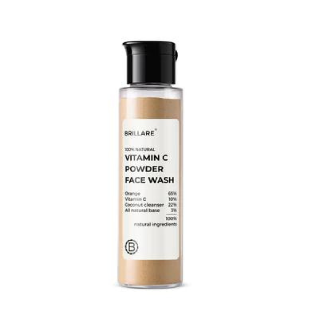 Brillare 100% natural vitamin c powder face wash 30g -for bright,glowning skin