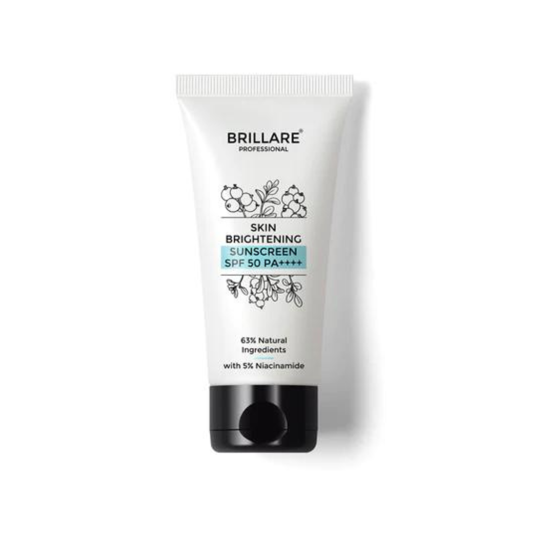 Brillare professional skin brightening suncreen spf 50 pa +++ 50g with 5% niacinamide