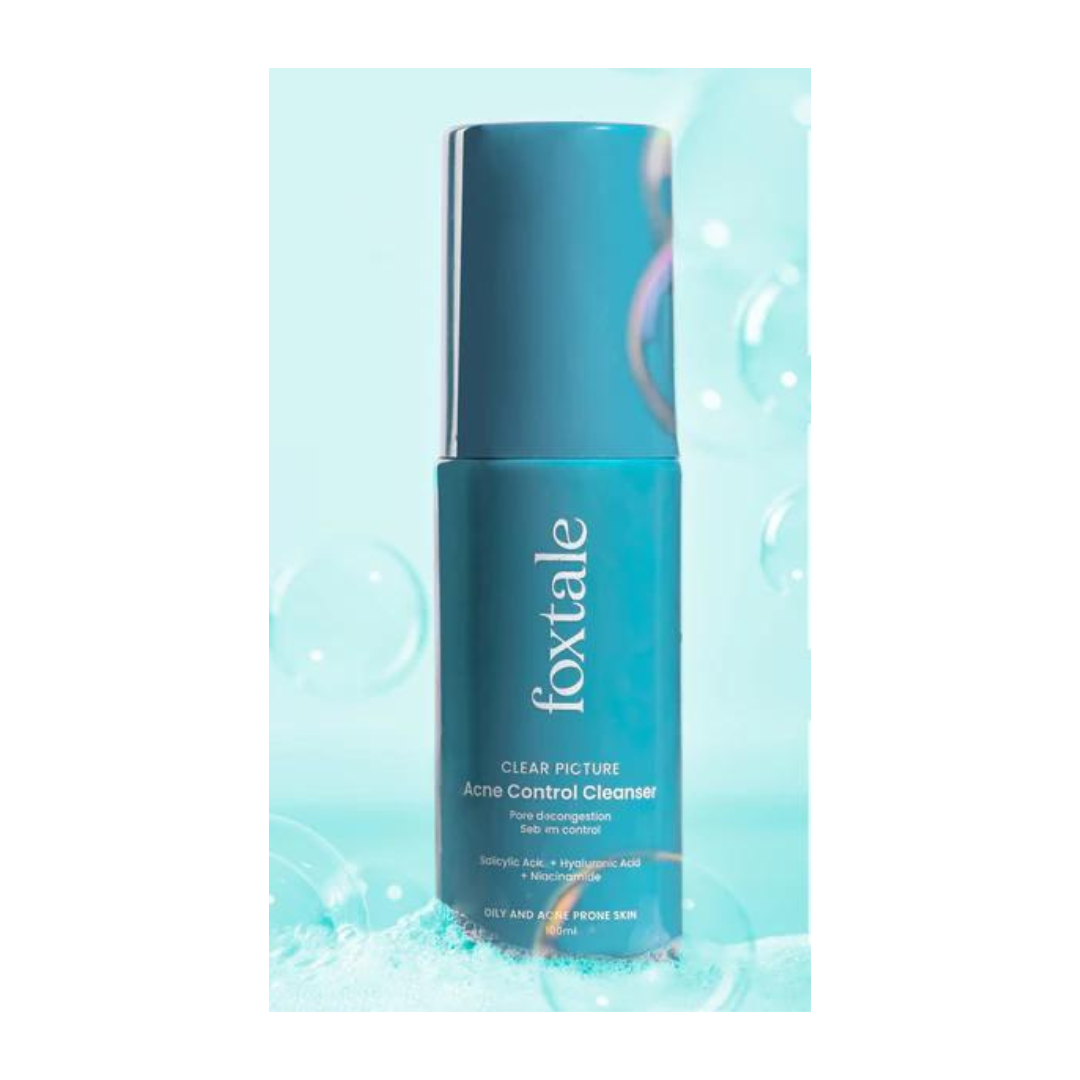 Foxtale clear picture Acne control cleanser -100ml (salicylic acid +hyaluronic acid +Niacinamide ) for oily and acne prone skin