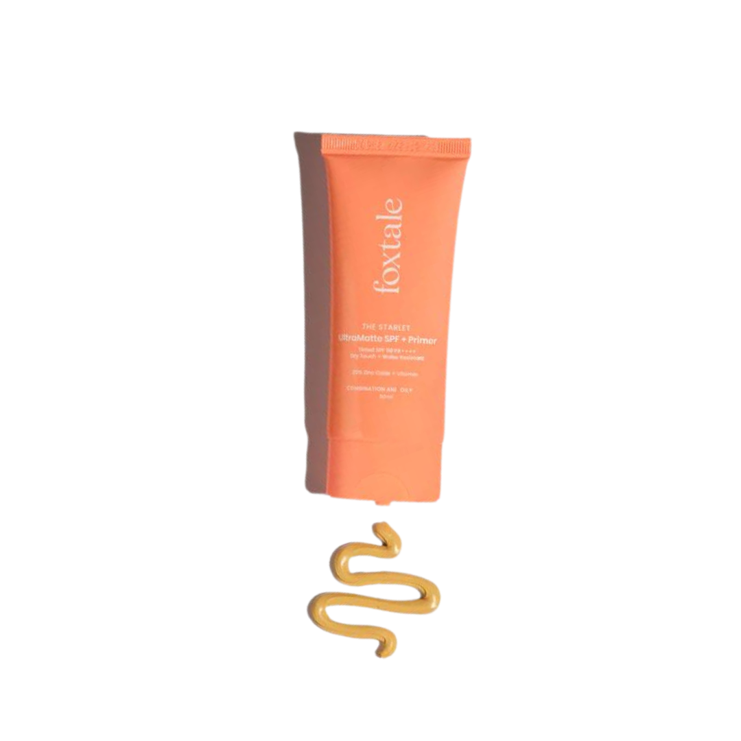 Foxtale ultramatte spf 50 PA +++20% zinc oxide+vitamin E-combination to oily skin 50ml shade# 2