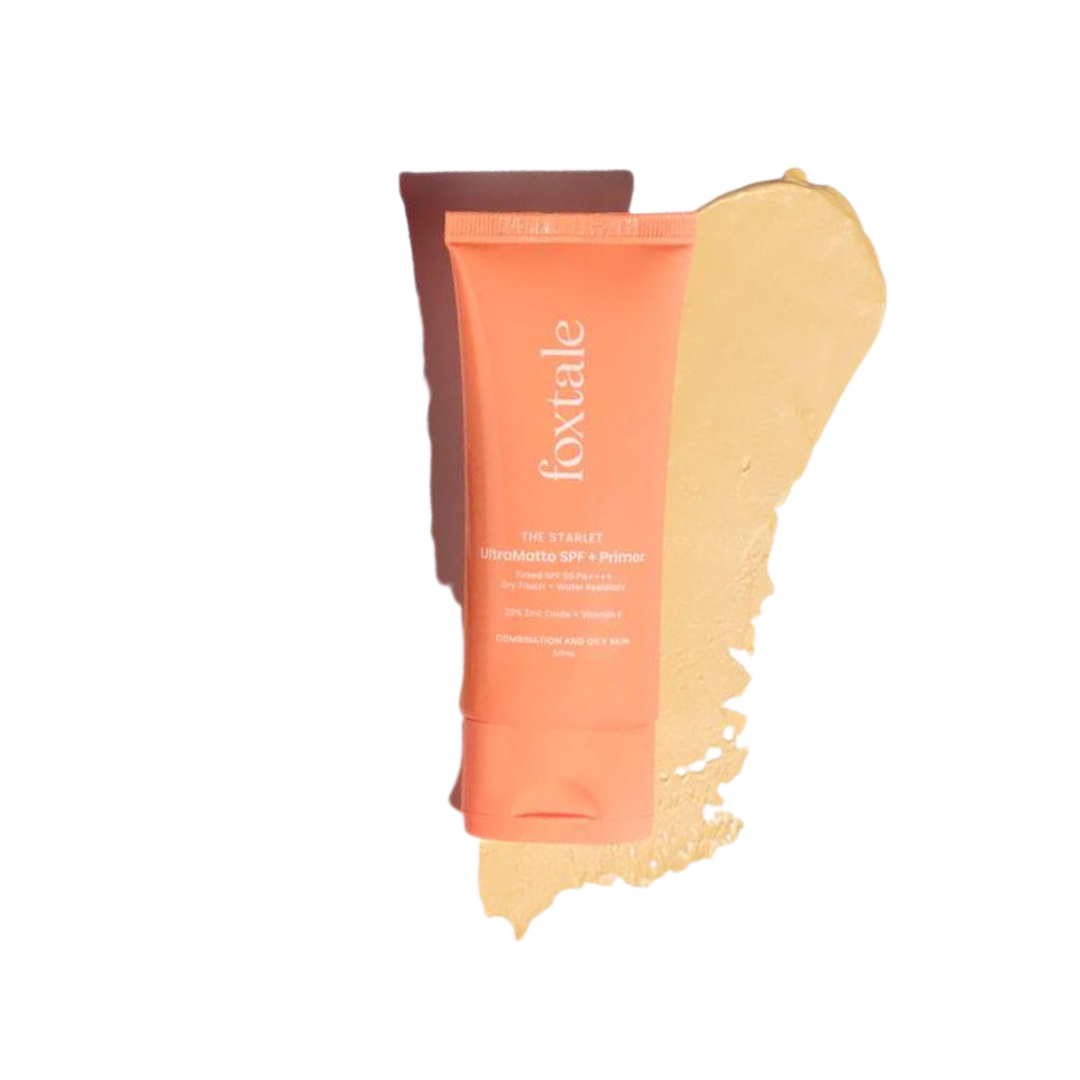 Foxtale ultramatte spf 50 PA +++20% zinc oxide+vitamin E-combination to oily skin 50ml shade# 3