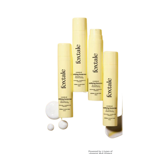 Foxtale mattifying suncreen spf 70PA+++ niacinamide +provitamin b5+vitamin E -50ml oily skin