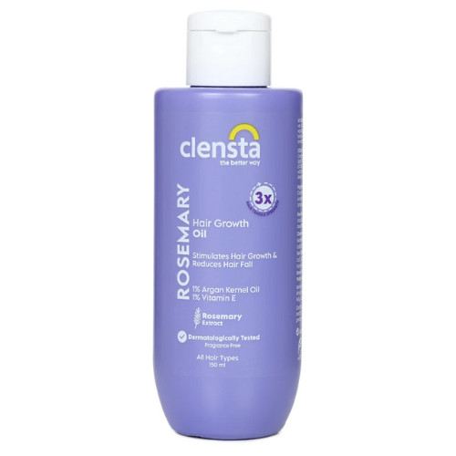 Clensta rosemary hair growth oil 150ml - 3* 1% argan kernol oil 1% vitamin E