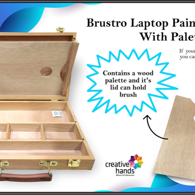 Brustro Artists' Laptop Painting Box with a Palette