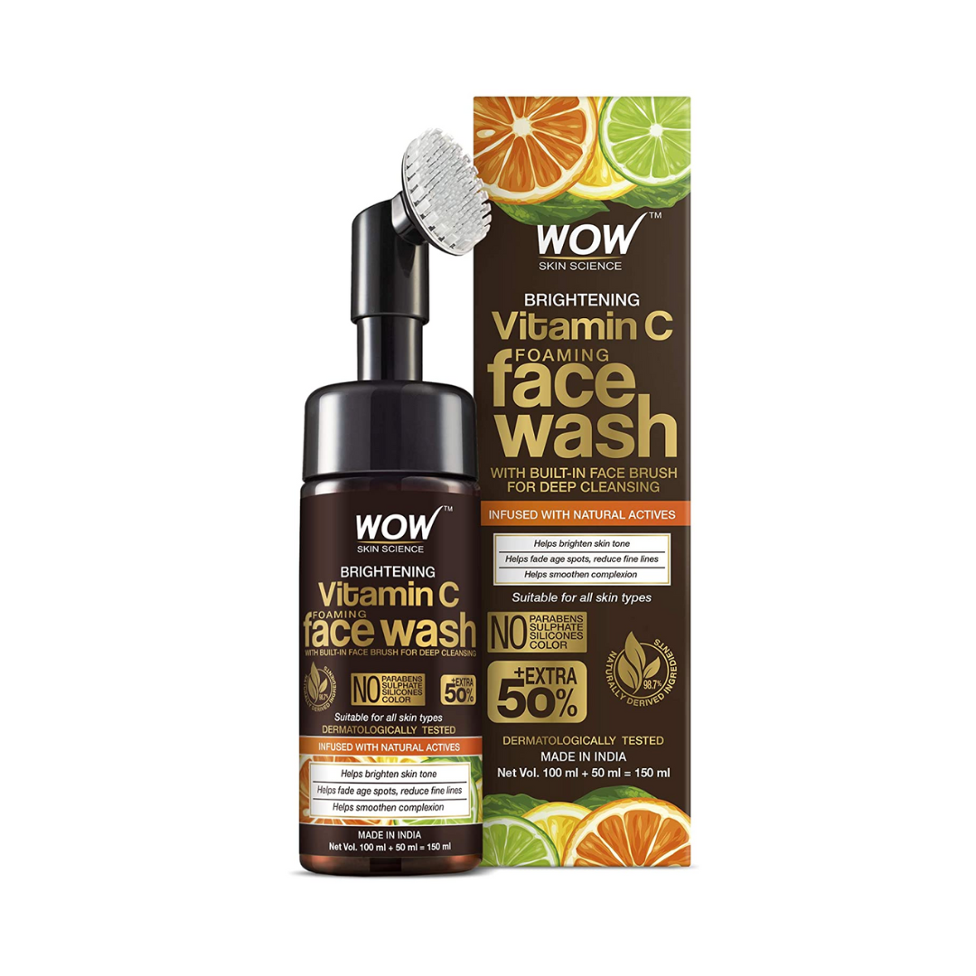 WOW Vitamin C foaming face wash for skin brightening - 150ml