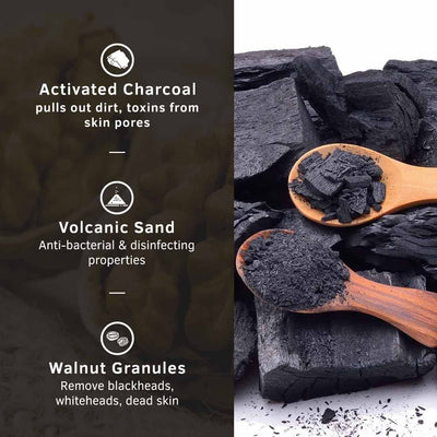 Ustraa Activated Charcoal Face Scrub For Men - 100 gms