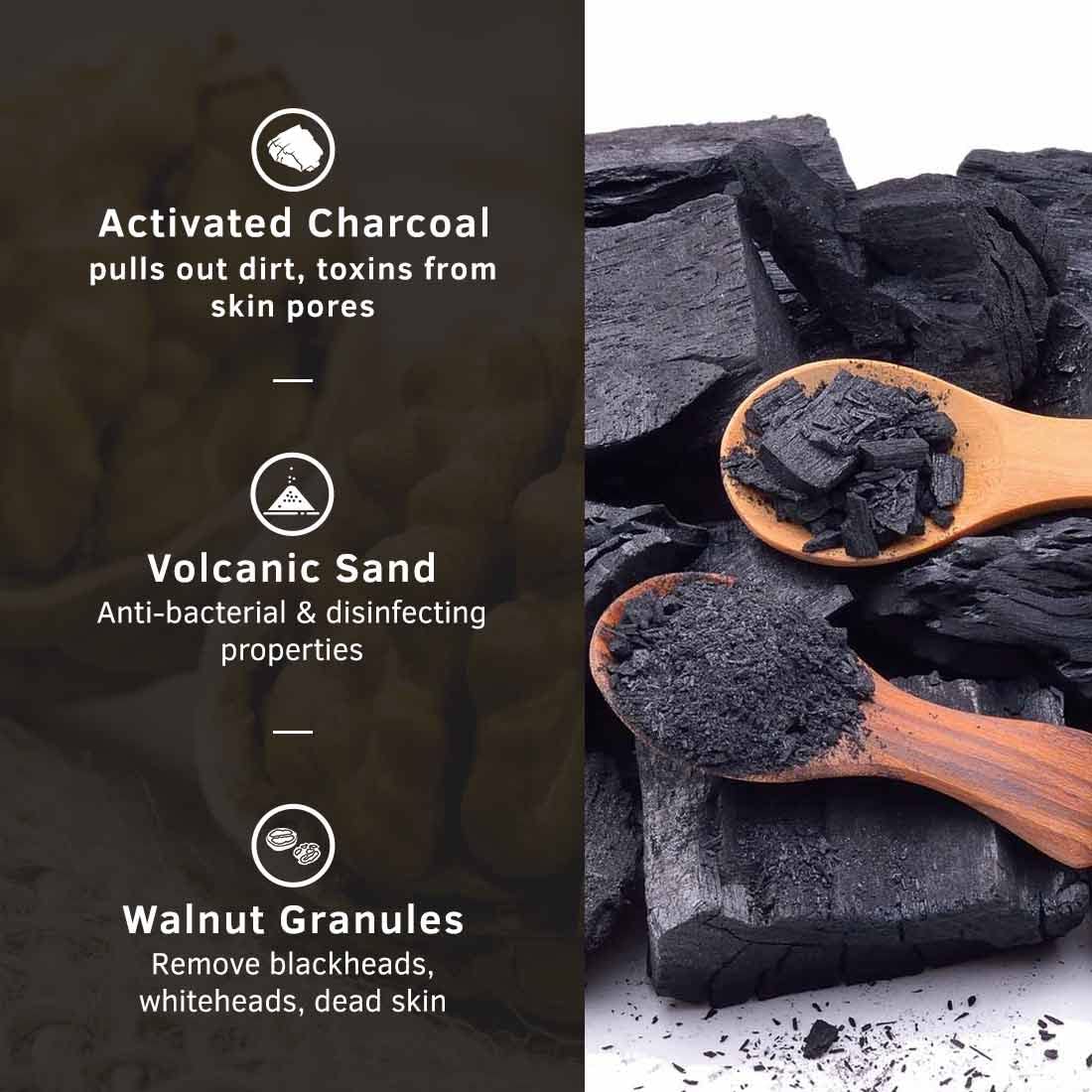 Ustraa Activated Charcoal Face Scrub For Men - 100 gms