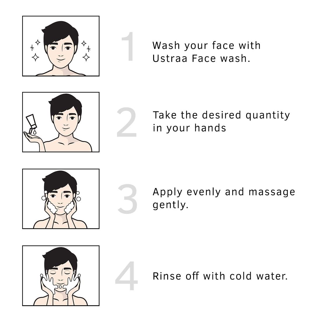 Ustraa Activated Charcoal Face Scrub For Men - 100 gms