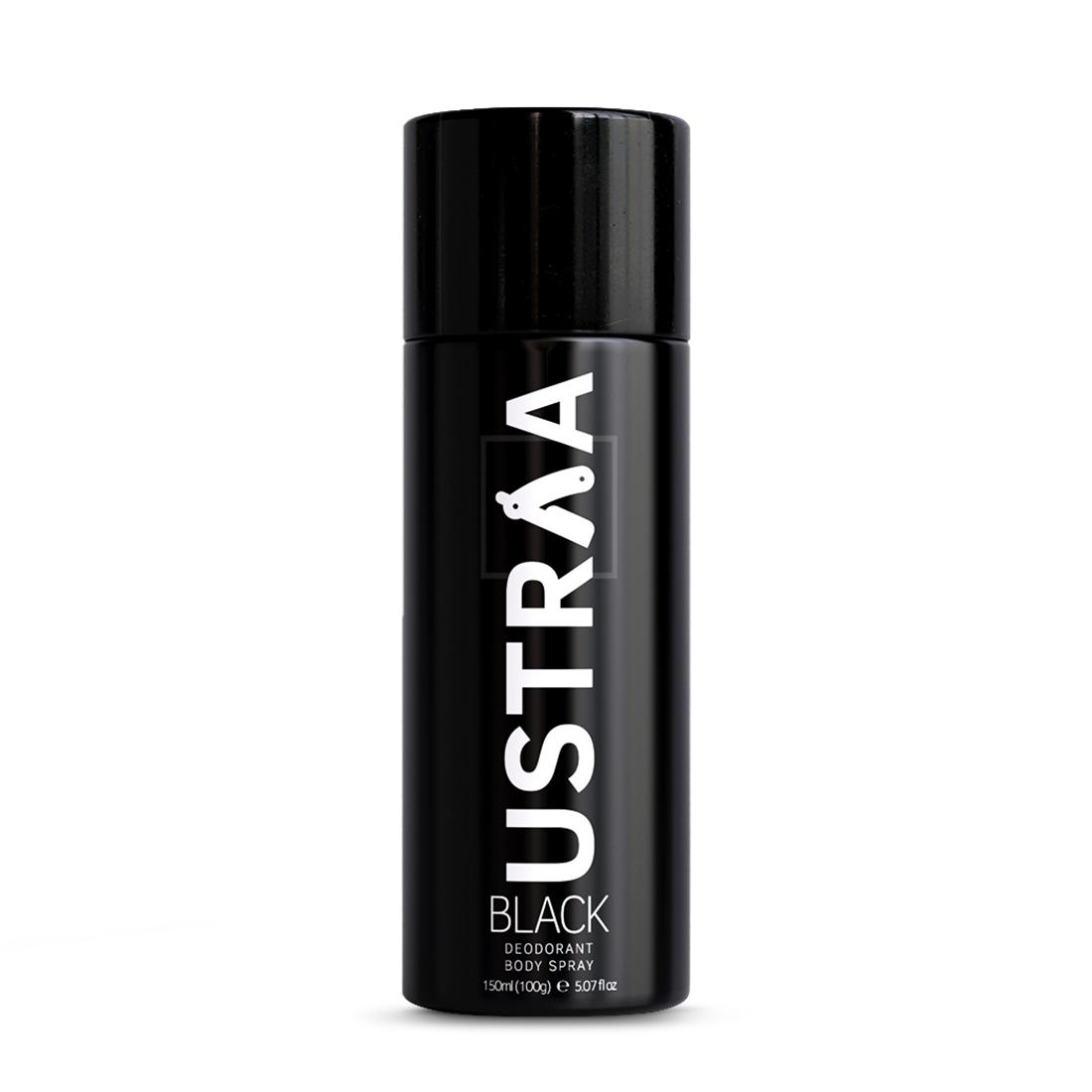 Ustraa Black Deodorant Body Spray - 150 ml