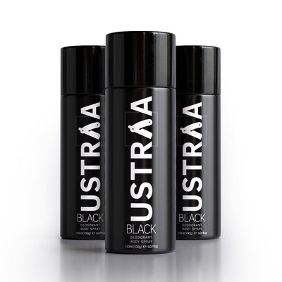 Ustraa Black Deodorant Body Spray - 150 ml