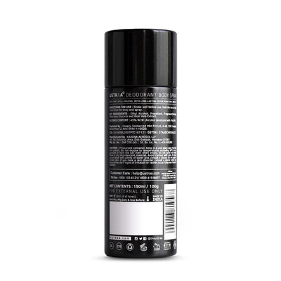 Ustraa Black Deodorant Body Spray ( Pack of 2 ) - 150 ml each
