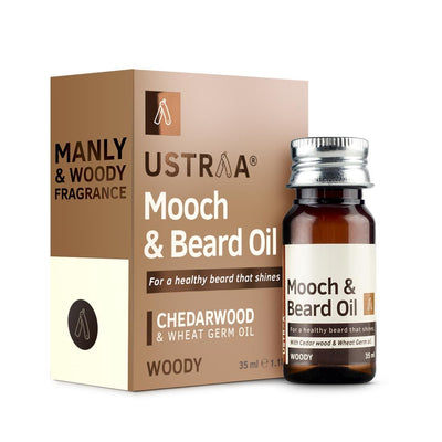 Ustraa Beard & Mooch Oil, Woody (35 ml)