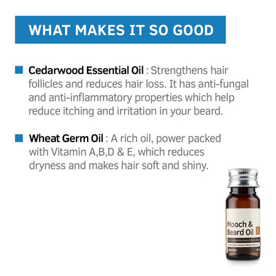 Ustraa Beard & Mooch Oil, Woody (35 ml)