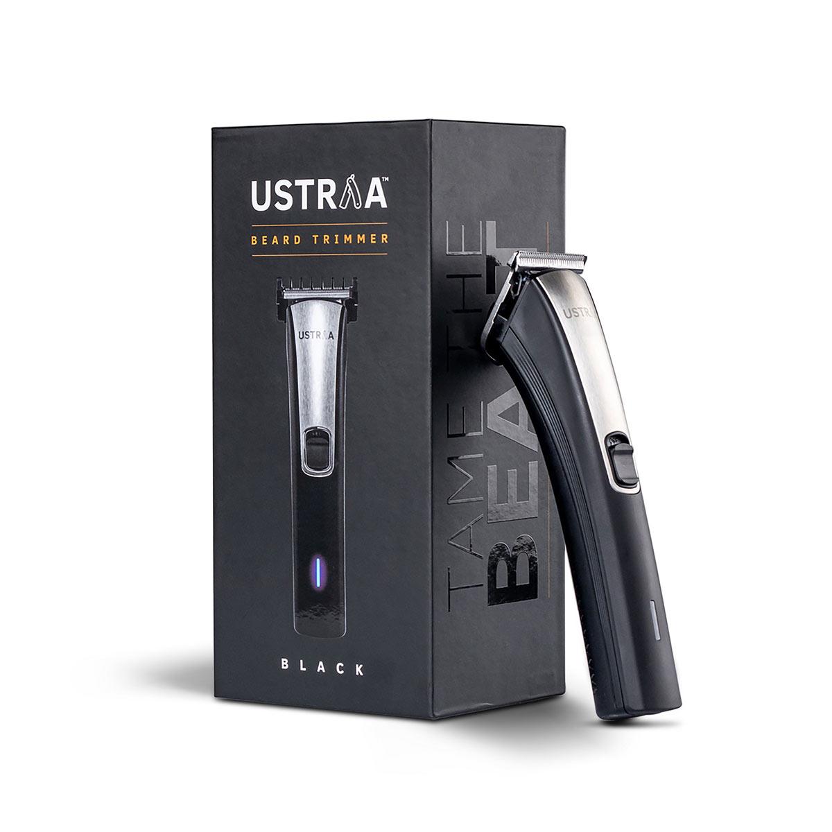 Ustraa Black - Lithium Powered Beard Trimmer - Corded & Cordless Beard Trimmer