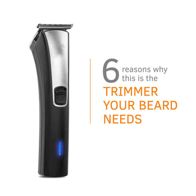 Ustraa Black - Lithium Powered Beard Trimmer - Corded & Cordless Beard Trimmer