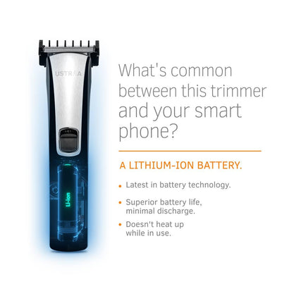Ustraa Black - Lithium Powered Beard Trimmer - Corded & Cordless Beard Trimmer
