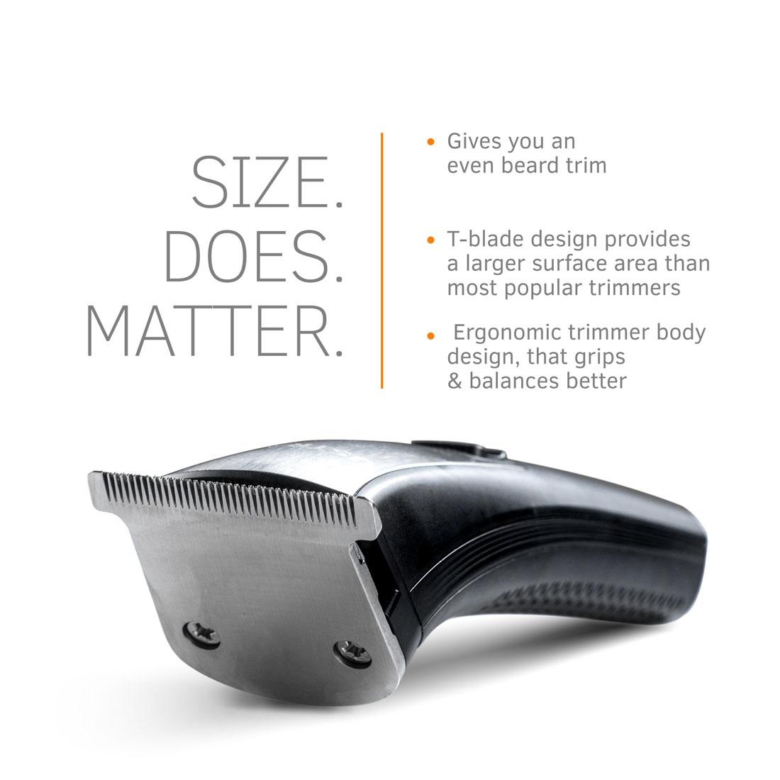 Ustraa Black - Lithium Powered Beard Trimmer - Corded & Cordless Beard Trimmer