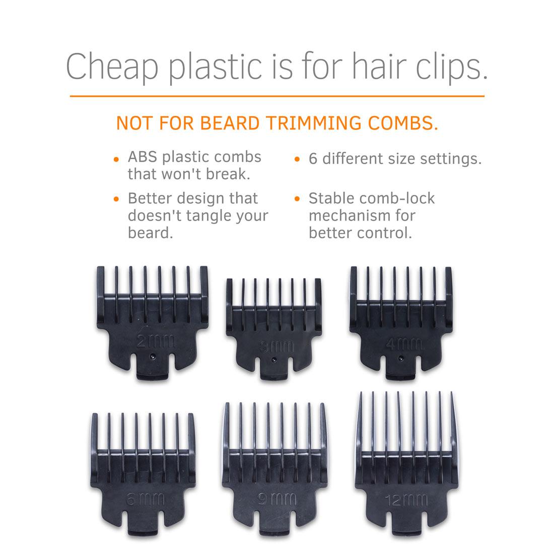 Ustraa Black - Lithium Powered Beard Trimmer - Corded & Cordless Beard Trimmer