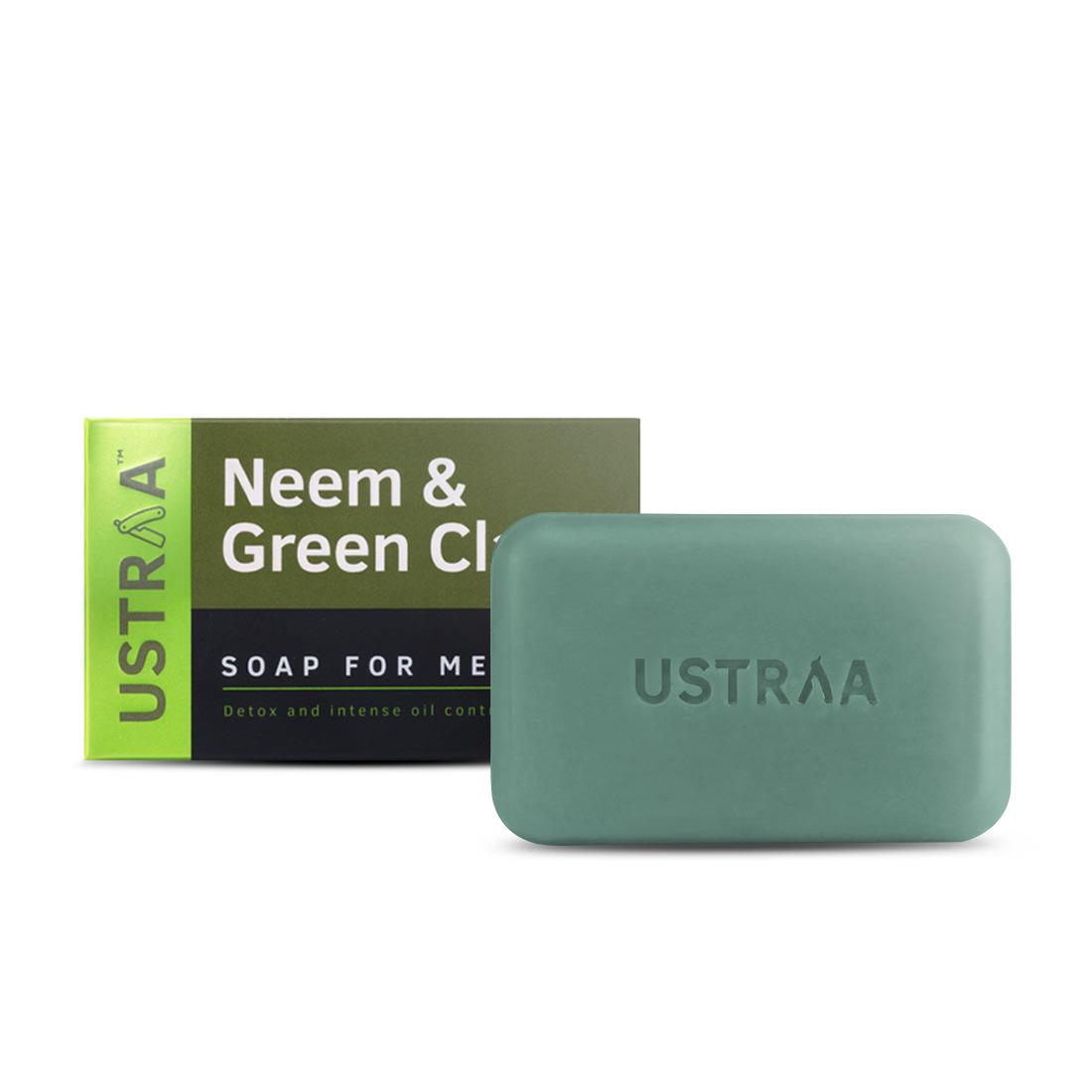 Ustraa Neem & Green Clay Soap - 100 gms (Pack of 2)