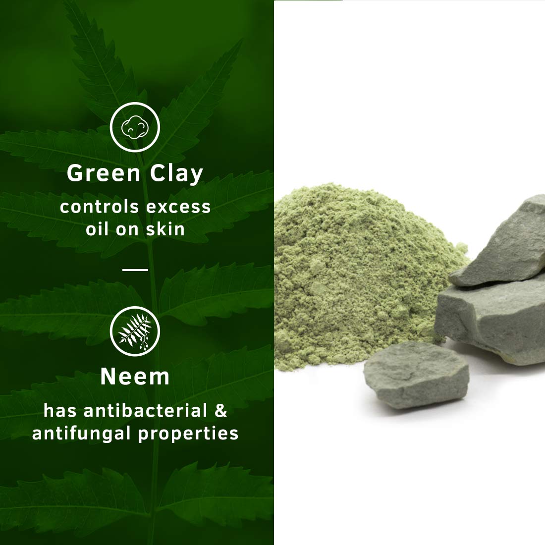 Ustraa Neem & Green Clay Soap - 100 gms (Pack of 2)
