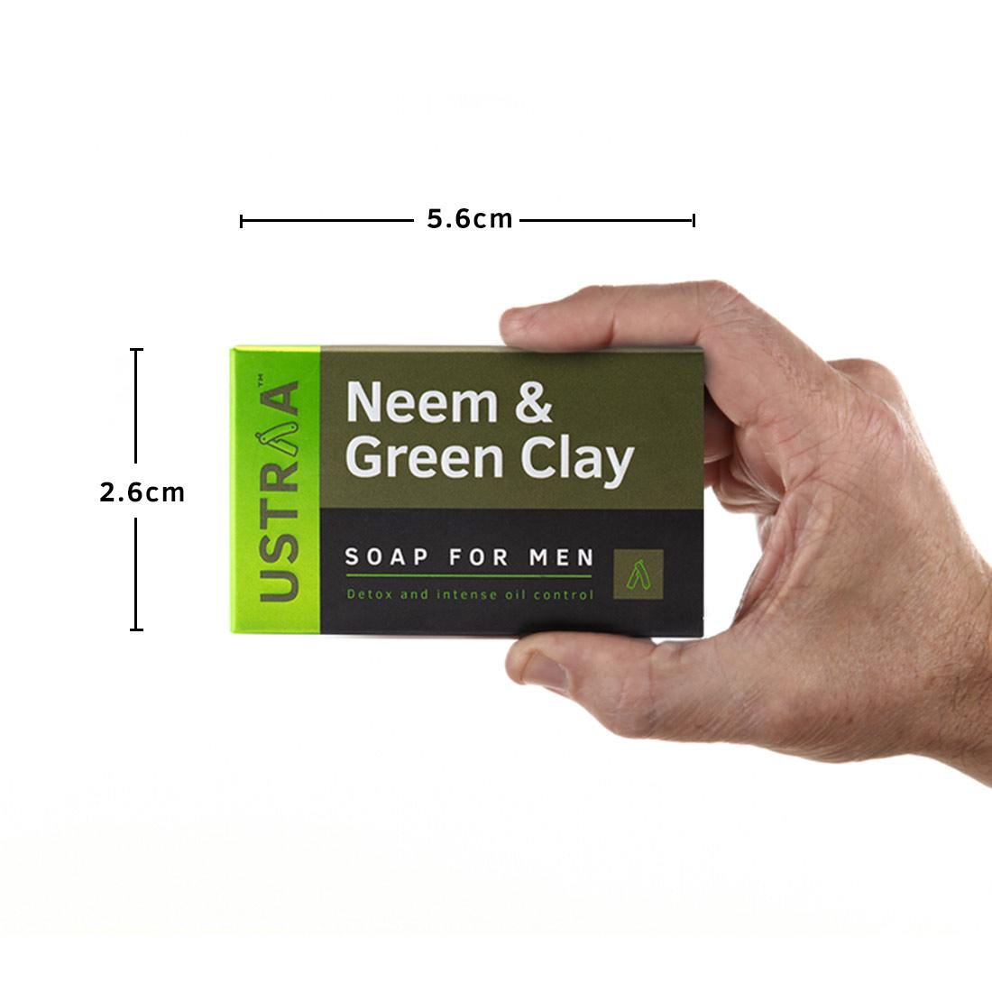 Ustraa Neem & Green Clay Soap - 100 gms (Pack of 2)
