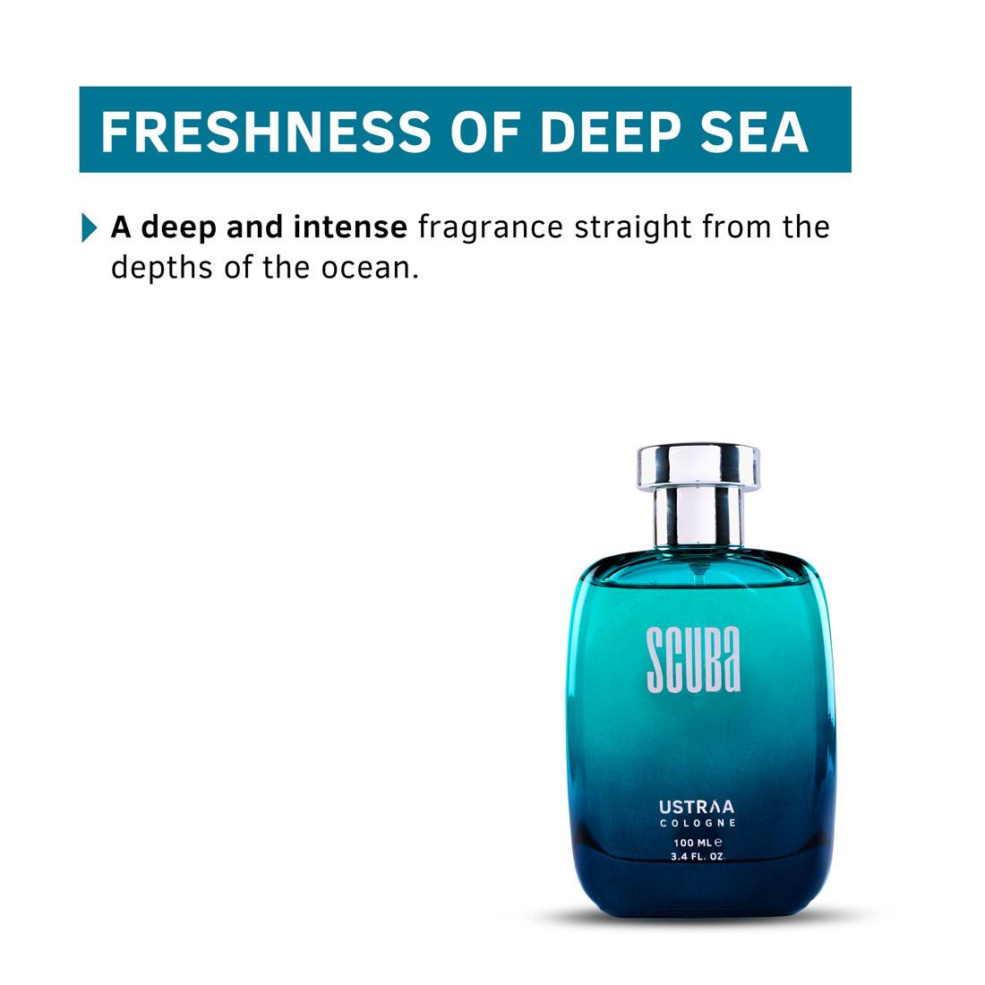 Ustraa Scuba Cologne - Perfume for Men - 100 ml