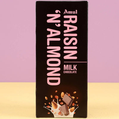 Black Panther Rakhi & Amul Raisin N Almond Chocolate