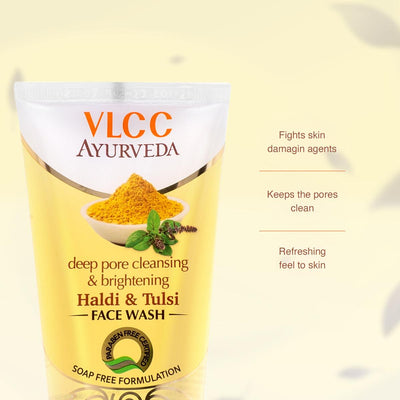 VLCC Ayurveda Deep Pore Cleansing Haldi & Tulsi Face Wash (100 ml)
