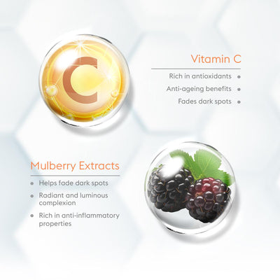 VLCC Vitamin C & Mulberry Serum Face Wash for AM & Aloe Vera Serum Face Wash for PM (150 ml + 150 ml)