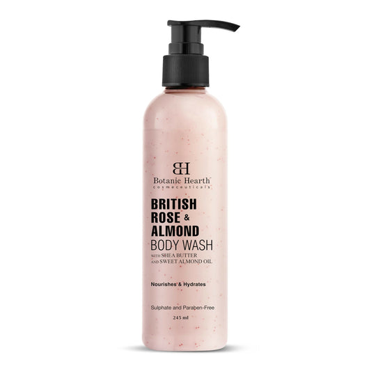 Botanic Hearth British Rose & Almond Body Wash with Shea Butter