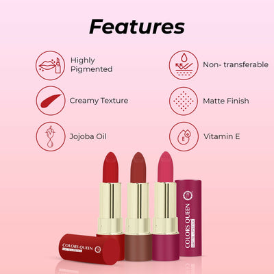 Colors Queen Lippie Stick Matte Lipstick - Gossip