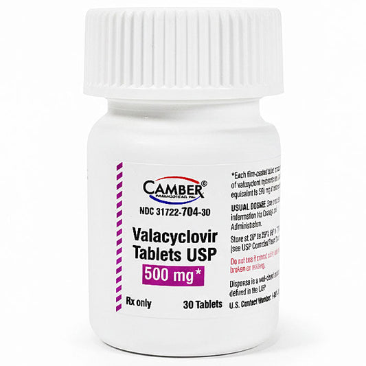Valacyclovir 500 mg Tablets 30 Count (RX)