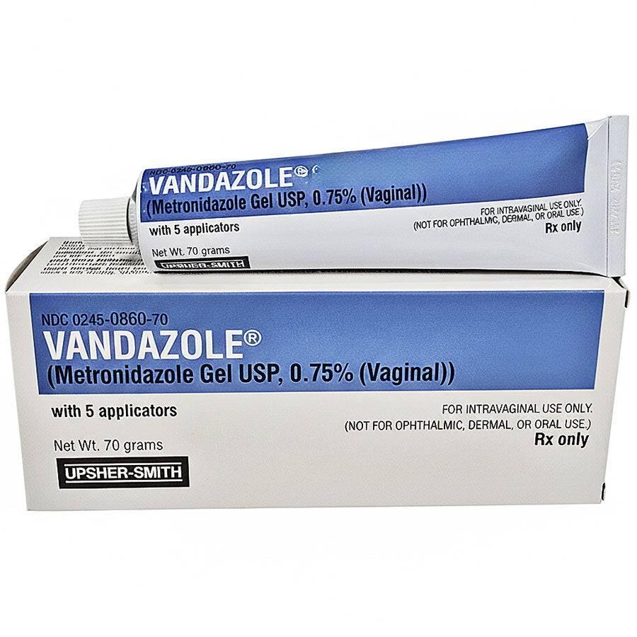 Vandazole Metronidazole Gel 0.75% 70 grams with 5 Applicators Included (RX)