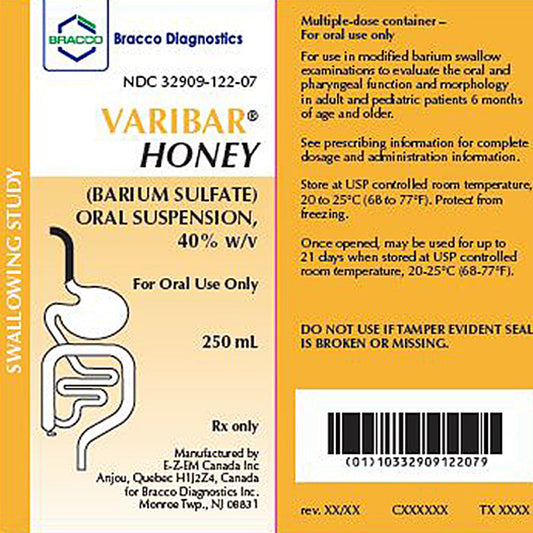 Varibar Honey Barium Sulfate Oral Suspension 40% w/v 250 mL