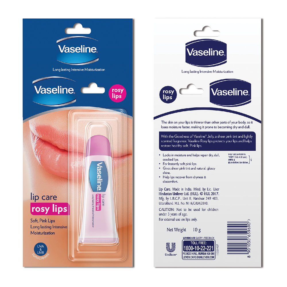 Vaseline Rosy Lips Lip Care, Lip Balm (10 gm)