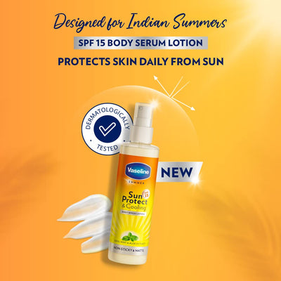 Vaseline Sun Protect & Cooling Spf 15 Body Serum Lotion