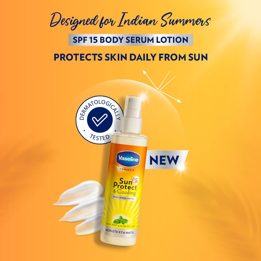 Vaseline Sun Protect & Cooling Spf 15 Body Serum Lotion