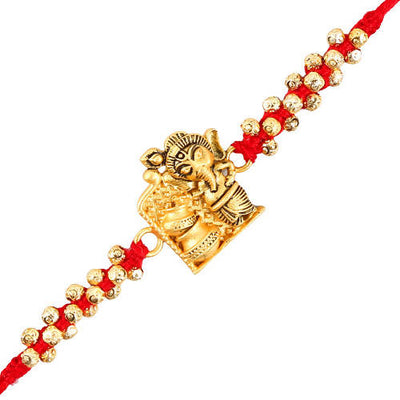 Cute Ganesha Rakhi and Almond Treat Chocolate
