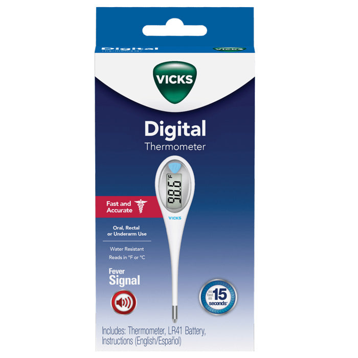 Vicks Digital Thermometer with Fever Alert, 15 Second Results, BPA Free