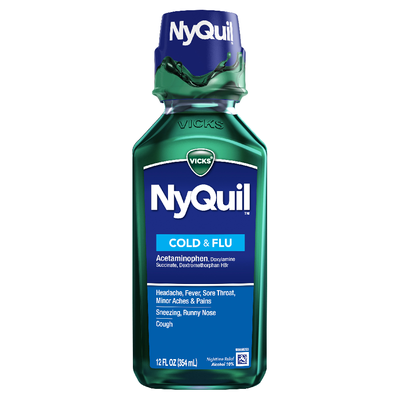 Vicks Nyquil Cold  Flu Nighttime Relief Medicine Liquid 8 oz