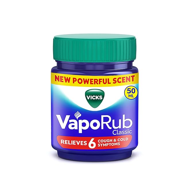 Vicks Vaporub 50 ml | Relief from Cold, Cough, Blocked Nose & Body Pain