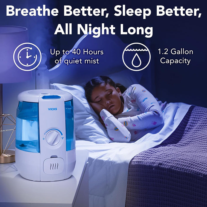 Vicks CoolRelief Cool Mist Humidifier Filter Free