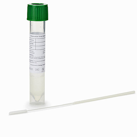 Nasopharyngeal Collection and Transport System with Flocked Swab Tip, Sterile 100/Case