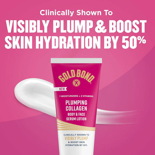Plumping Collagen Body & Face Serum Lotion with Collagen Peptide Complex, Jojoba and Grapeseed Oil, Cherry Blossom Scent 8 oz