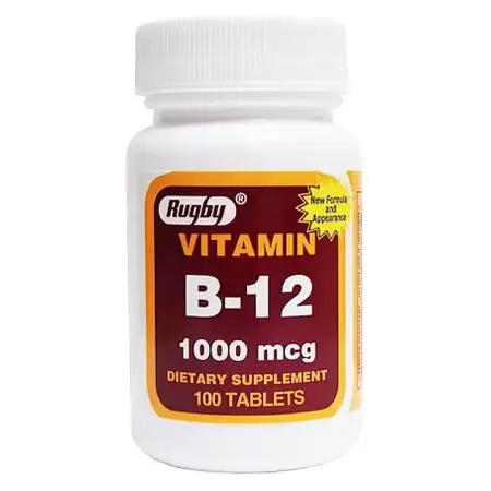 Vitamin B12 (Cyanocobalamin) Tablets 1000 mcg (100 Count)