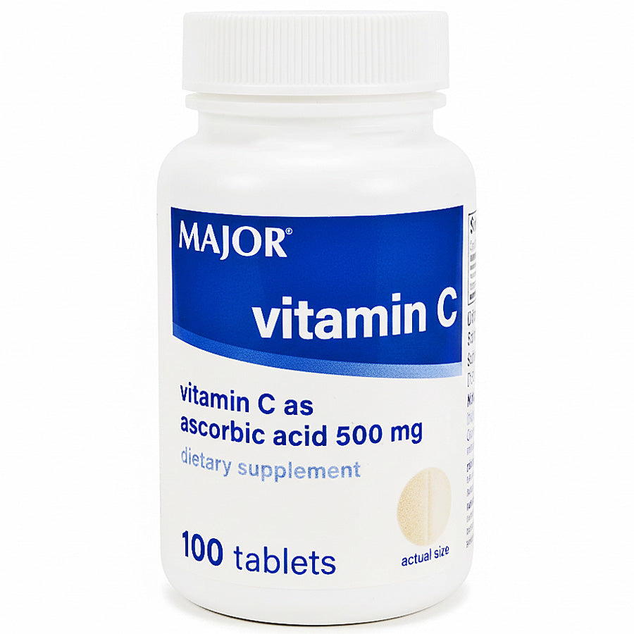 Vitamin C 500 mg Supplement as Ascorbic Acid 100 Tablets